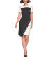 ფოტო #1 პროდუქტის Women's Color-Blocked Asymmetric Dress