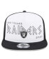 Men's White, Black Las Vegas Raiders Banger 9FIFTY Trucker Snapback Hat
