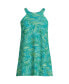Фото #3 товара Купальник Lands' End Высокий воротник хлоростойкий пляжное платье однокусковый.