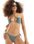 Cotton On tie side brazilian bikini bottom khaki Staubkhaki, L - EU 42 - фото #1