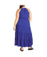 ფოტო #2 პროდუქტის Plus Size Stacey Halter Neck Maxi Dress