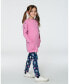 ფოტო #2 პროდუქტის Big Girls Printed Leggings Navy Blue With Kitten