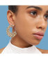 ფოტო #3 პროდუქტის Women's Red Stone Hoop Earrings