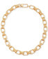 Фото #1 товара GUESS gold-Tone Color Oval Link Logo 18" Collar Necklace