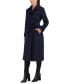 Women's Double-Breasted Belted Wool Blend Trench Coat