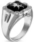ფოტო #3 პროდუქტის Men's Crest of Bohemia Diamond (1/20 ct. t.w.) Ring in Sterling Silver