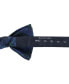 Men's Ives Green and Navy Blackwatch Plaid Silk Bow Tie