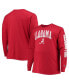 Фото #1 товара Men's Crimson Alabama Crimson Tide Big and Tall 2-Hit Long Sleeve T-shirt