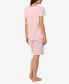 ფოტო #2 პროდუქტის Women's Cap Sleeve Bermuda PJ Set