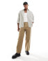 Jack & Jones bill wide fit carpenter trouser in beige W36 L34 - фото #1