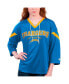 ფოტო #1 პროდუქტის Women's Powder Blue Los Angeles Chargers Rally Lace-Up 3/4 Sleeve T-shirt