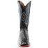 Ferrini Full Quill Ostrich Square Toe Cowboy Mens Black Casual Boots 10193-04