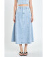 ფოტო #2 პროდუქტის Women's Denim Maxi Skirt