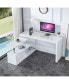 Фото #6 товара Eco-Friendly Corner Desk and Bookshelf Set