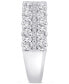 ფოტო #3 პროდუქტის Diamond Three Row Band (2 ct. t.w.) in Platinum