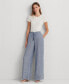 Фото #4 товара Women's Linen Striped Wide-Leg Pants