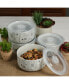 Porcelain Cutlery Storage Jars with Lids, Set of 4