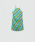 Фото #4 товара Women's Striped Print Halter Dress