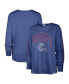 Фото #1 товара Women's Royal Distressed New England Patriots Tom Cat Long Sleeve T-shirt
