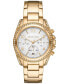 ფოტო #1 პროდუქტის Women's Chronograph Blair Gold-Tone Stainless Steel Bracelet Watch 39mm