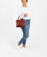 ფოტო #8 პროდუქტის Small Caroline Melbourne Leather Satchel