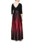 Petite Ombré Satin Gown fig/black, 8P - фото #2