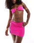 Aria Cove crinkle ring detail cut out mini skirt co-ord in pink