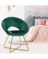 Фото #3 товара Modern Velvet Accent Chair Upholstered Vanity Chair