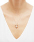 ფოტო #2 პროდუქტის Cultured Freshwater Pearl (7mm) & Diamond (1/7 ct. t.w.) Heart 18" Pendant Necklace in 14k Gold (Also in White Gold)