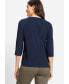 ფოტო #2 პროდუქტის Women's Boat Neck Solid Crepe T-Shirt