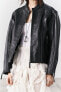 Zw collection leather jacket with zips