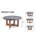 Фото #2 товара Retro-style coffee table, 31.4" diameter, MDF, for living rooms