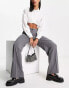 Фото #2 товара Only wide leg dad trouser in light grey