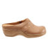 Фото #1 товара Softwalk Aurora S2250-253 Womens Brown Wide Leather Clog Flats Shoes