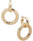 Фото #1 товара Gold-Tone Polished Liquid Metal Doorknocker Earrings