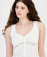 Juniors' Embroidered Corset Tank