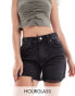 Фото #1 товара ASOS DESIGN Hourglass denim dad short in wash black