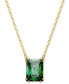 Фото #1 товара Swarovski gold-Tone Color Rectangle Crystal Pendant Necklace, 15" + 2-3/4" extender