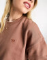 Фото #8 товара Miss Selfridge oversized sweatshirt co-ord in mocha