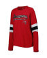 Фото #1 товара Women's Red Tampa Bay Buccaneers Justine Long Sleeve Tunic T-shirt