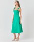 ფოტო #3 პროდუქტის Women's Rosette-Strap Square-Neck Midi Dress