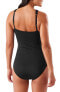 Фото #2 товара Tommy Bahama Womens Sun Cat Over-the-Shoulder High Neck One-Piece Black 8