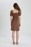 Kadın Kahverengi Elbise - A4768ax/bn321