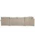 Фото #6 товара Wrenley 138" 4-Pc. Fabric Modular Chaise Sleeper Sectional Sofa, Created for Macy's
