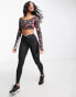 adidas Training Hyperglam long sleeved crop top in red