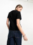 Weekday Essence standard t-shirt in black