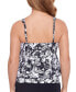 Фото #2 товара Women's Printed Blouson Tankini Top, Created for Macy's