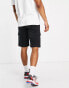 Calvin Klein cotton blend sateen cargo short in black