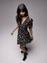 Фото #1 товара Topshop Bella mini tea dress in red rose print