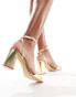 RAID Wink 2 block heeled sandals in gold